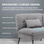 COMHOMA Adjustable 3-Seater Fabric Sofa Bed