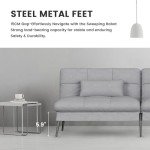 COMHOMA Adjustable 3-Seater Fabric Sofa Bed