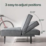 Zinus Quinn Folding Sofa Bed in Dark Grey