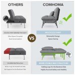 COMHOMA Adjustable 3-Seater Fabric Sofa Bed