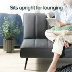 Zinus Quinn Folding Sofa Bed in Dark Grey