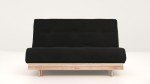 Harmony Green Double Futon Sofa with Light Wood