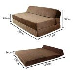 Panana Comfy Lazy Z Bed Futon Sofa (Brown)