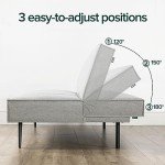 Zinus Quinn 2-in-1 Grey Sofa Bed