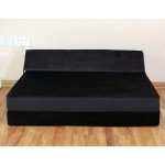Panana Black Velvet Futon Sofa Bed для гостинной