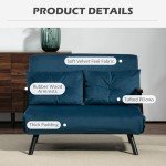 Navy Blue 2 Seater Convertible Sofa Bed