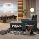 Light Gray 3-in-1 Convertible Sleeper Sofa Chair