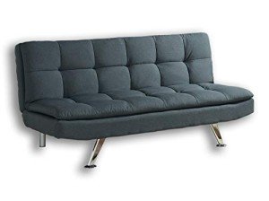Modern 3-Seat Sofa Bed with Chrome Legs
