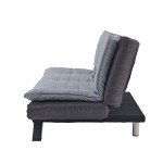 Duo-Contrast 3-Seater Sofabed in Grey and Charcoal