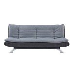 Duo-Contrast 3-Seater Sofabed in Grey and Charcoal