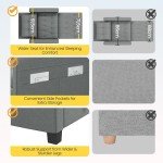 Light Gray 3-in-1 Convertible Sleeper Sofa Chair