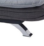 Duo-Contrast 3-Seater Sofabed in Grey and Charcoal