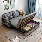 Modern Gray/Black Sofa Bed with Storage