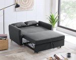 Bravich Grey Pull-Out Two-Seater Sofa Bed