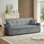 Terra Grey 3-Seater Reclining Sofa Bed