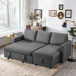 Grey L-Shaped Sofa Bed with Storage and Stylish Comfort