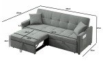 Terra Grey 3-Seater Reclining Sofa Bed