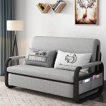 Modern Gray/Black Sofa Bed with Storage