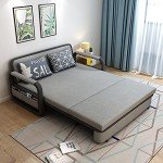 Modern Gray/Black Sofa Bed with Storage