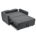 Bravich Grey Pull-Out Two-Seater Sofa Bed