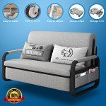 Modern Gray/Black Sofa Bed with Storage
