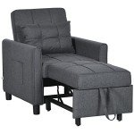 Compact Convertible Sofa Bed with Adjustable Backrest