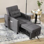 Compact Convertible Sofa Bed with Adjustable Backrest