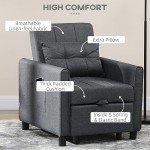 Compact Convertible Sofa Bed with Adjustable Backrest