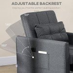 Compact Convertible Sofa Bed with Adjustable Backrest