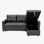 L Shaped Sofa Bed with Storage and Chaise