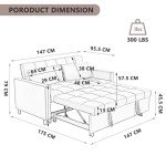 Chusstang 3-in-1 Pull-Out Sofa Bed
