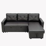 L Shaped Sofa Bed with Storage and Chaise