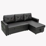 L Shaped Sofa Bed with Storage and Chaise