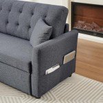 Terra Grey Pull-Out Sofa Bed with Storage
