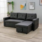 L Shaped Sofa Bed with Storage and Chaise
