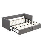 Versatile Grey Upholstered Daybed Sofa Bed