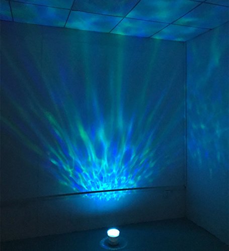 Ocean Wave Night Light Projector with Music (White)