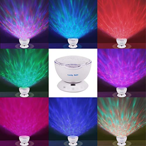 Ocean Wave Night Light Projector with Music (White)