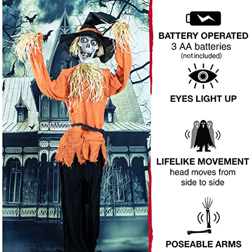 Animated Skeleton Scarecrow for Indoor/Outdoor Halloween Decor