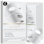 ISTON 6 Pack Bio-Collagen Real Deep Anti Wrinkle Lifting Mask,Overnight Hydrating Face Mask for All Skin Types -Pore Minimizing,Elasticity Enhancing,Firming,Moisturizing