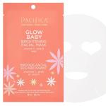 Pacifica Sheet Face Mask - Glow Baby Brightening Facial Mask w/Vitamin C, Aloe & Kelp – Cooling Mask for Dark Spots & Fine Lines - Clean Beauty Vegan & Cruelty-Free Dermatologist Tested