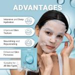 VIABEAUTY 8 Pack Hyaluronic Acid Face Mask with Peptides Complex - Deep Hydrating & Brightening Facial Sheet Mask - Moisturizing Face Masks Skincare Facial Sheets for All Skin Types