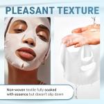 VIABEAUTY 8 Pack Hyaluronic Acid Face Mask with Peptides Complex - Deep Hydrating & Brightening Facial Sheet Mask - Moisturizing Face Masks Skincare Facial Sheets for All Skin Types