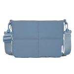 NOL Natural Organic Lifestyle Trendy Light-weight Small Quilted Puffy Crossbody Bag for Women, Waterproof with Removable Strap for Shopping, Travel and Work, Dusty blue