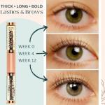 Organic Castor Oil Lash Serum for Hair Growth, 100% Pure Eyebrow Eyelash Growth Serum, Cold Pressed Hexane Free (2oz Glass Bottle + FILLED Mascara Tube)