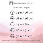 More of Me to Love Organic Cotton Bra Liner 4-Pack, Large (Pearl White, Blush Pink, Stone Gray, Oynx Black)