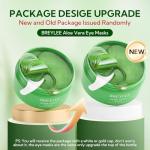 BREYLEE Aloe Vera Eye Masks - 60 Pcs - Reduce Puffy Eyes & Dark Circles, Firm & Improve Under Eye Skin, Pure Natural Extracts for Youthful Appearance & Reduction of Fine Lines and Wrinkles.