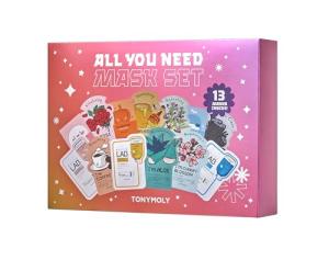 TONYMOLY All You Need Mask Set, Hydrate & Refresh Skin, Sheet Masks for all Skin Types & Concerns, Variety Pack of 13 Masks
