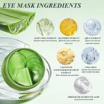 Under Eye Patches for Puffy Eyes and Dark Circles – 60 PCS Aloe Vera Under Eye Mask with Pure Natural Extracts to Combat Puffiness, Fine Lines, Wrinkles, and Bags