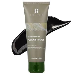 BRMUD Recovery Mud Peel Off Mask for Exfoliating and Deep Cleansing, Blackhead Remover Mask 110ml (3.72 fl.oz.) - Peel-Off Mask with Boryeong Mud, Pore Minimizer and Sebum Control for Women and Men